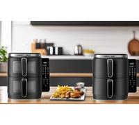 Friteuse à air chaud Air fryer double panier vertical Comfy Nest : CN-06177