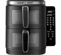 Friteuse à air chaud Air fryer double panier verticale avec fenêtre 11L 2800W Comfy Nest CN06184 G