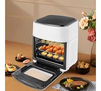 Friteuse à Air Chaud Airfryer 1400W 15L avec Écran Tactile LED, Friteuse à Air Sans Graisse pour Grill/Rôtir/Sécher, 80-200℃