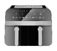 Friteuse à air chaud Airfryer numérique double panier Noire 2400W 9L Comfy Nest CNAFD45NB