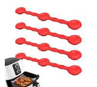Friteuse à air chaud avec clip magnétique en silicone - 4 pièces - Résistant à la chaleur - Clips magnétiques - Pour cuisine, maison, cuisine, repas familial, restaurant, camping, dortoir d'étudiant