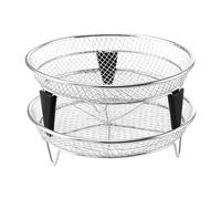 Friteuse à air chaud - Avec grille en silicone - Panier en 2 pièces pour four - Pour rôtir, cuire, griller, cuisiner et sécher dans la cuisine, le bar, l'appartement, le dortoir étudiant et la maison