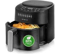 Emerio Top AirFryer AF-129369 Grande friteuse numérique à air chaud, friteuse sans huile supplémentaire, volume 4,5 l, 8 programmes automatiques, Cool Touch, sans BPA, chauffage rapide, 1300 W
