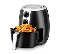 Friteuse à air chaud, four sans huile, cuisson sans huile, grande capacité de 3,5 litres, technologie Rapid Air, bouton rotatif, pas de fumées, multifonction, confortable, anniversaire, stab