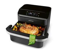 Friteuse à air chaud GOURMETmaxx 10 L - Friteuse Airfryer Vario 2x5L 10 programmes Écran tactile max. 8 personnes - noir