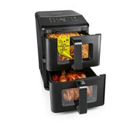 Friteuse à air chaud GOURMETmaxx 2400 W double panier 2 x 5 l noir vertical
