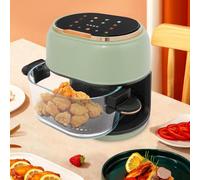 Friteuse à air chaud intelligente, 4 l, 1350 W, sans huile, avec fenêtre, écran tactile, minuterie et réglage de la température 80-190 °C, pour 2 à 4 portions, cuisson faible en gras