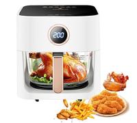 Friteuse à air chaud -JOULLI -Friteuse à Air Sans Huile -8L -avec Ecran Tactile- 1350W cuisine Circulation Air Rapide