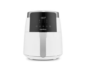 Friteuse a air chaud - MEDION - MD13030 - Digitale - Airfryer - 1500 watts - Minuterie 60 min - Jusqu'a 200°C - 4,7 L - Blanc