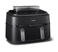 Friteuse à air chaud Philips 5000 Series NA551/00 9L 2750W double zone commande tactile écran LED noir argent