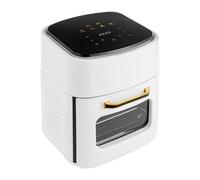 Friteuse à Air Chaud Sans Huile DiéTéTique, NuméRique Avec Finitions En Acier Inoxydable 15l De Capacité Et Technologie Perfect Cook Minuterie TempéRature RéGlable (Blanc)