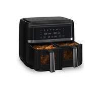 Klarstein Friteuse sans huile VitaFry Duo 1850 W 7,57 L double bac noir