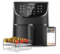 Cosori Smart Chef Edition Unique 5,5 L Autonome 1700 W Friteuse d’air chaud Noir, Friteuse à air chaud
