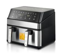 Friteuse À Air Double 9 L, Grande Capacité, Multifonction, Sans Huile, Écran Tactile, Électrique, For Usage Domestique
