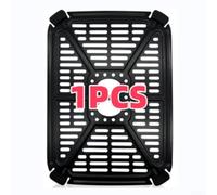 Friteuse à air double casserole grill accessoires plaque support et plaque de friture avec séparateur d'huile pour un chauffage uniforme et un processus de nettoyage simple (2 pièces)