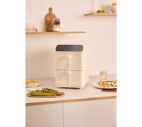 FRITEUSE À AIR DOUBLE EMPILAGE - Friteuse À Air Double Hauteur De 11,2 L Avec Contrôle Indépendant Blanc Cassé