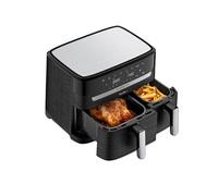 Friteuse à air Dual Compartiments Capacité XXL 8.3 L 7 programmes Ecran tactile Digital Dual Essential Inox