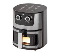 Friteuse à Air En Acier Inoxydable De 7 Quarts Avec Fenêtre De Visualisation - Combiné Four Et Friteuse Intelligente De 2400 W - Appareil De Cuisson Sans Huile Grand Format Pour Familles(Style B)