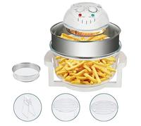 Friteuse à air halogène, four turbo halogène en verre avec revêtement en pierre de granit, friteuse à air de grande capacité for dinde