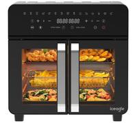 Iceagle Friteuse Sans Huile 23L Dual Zone XXL 15 Programmes, 2200W, 12 Accessoires