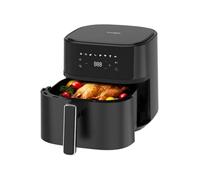 Friteuse à air Iceagle 6,5L XL, Noir, intérieur métal, 1700W, 8 programmes, écran numérique