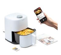 InnovaGoods - Friteuse sans Huile Fryinn Lite 2000, Cuisson Saine et Rapide 95% Moins de Matières Grasses, Compacte 2L, Technologie Air Chaud 360°, Nettoyage Facile, Blanc, Plastique Aluminium