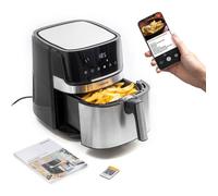 InnovaGoods Friteuse sans huile Fryinn Pro 5500 – 8 programmes, Air chaud 360º, Noir/Inox