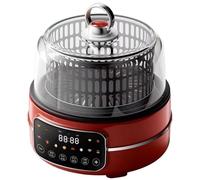Friteuse à air multicuiseur avec contrôle de la température 80-200 ℃ et minuterie de 120 min, affichage numérique, chauffage circulant à 360° pour la maison, la cuisine et le restaurant