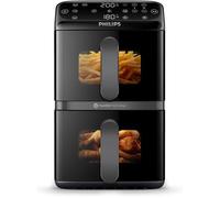 Friteuse à air - PHILIPS - AirFryer Série 4000 VerticalDuo - 10L - Double panier vertical - Revêtement céramique sans PFAS