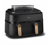Friteuse à air Philips Série 5000 NA552/00 double panier 6L+3L avec cuisson vapeur écran tactile et technologie Rapid Air