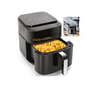 Friteuse à Air sans Huile - 6,5L, 1800W, Double Résistance, Fenêtre de Visualisation XXL, 8 Programmes Automatiques, Livre de Recettes Inclus