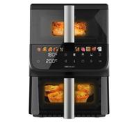 Friteuse à Air sans Huile Cecotec - Air Fryer 10L Cecofry DuoLevel 10000 DuoSize Window. 2000W, Design Vertical, 2 Cuves 3.5