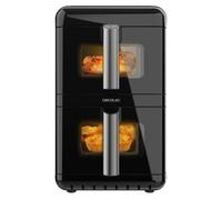 Friteuse à Air sans Huile Cecotec - Air Fryer 12L Cecofry DuoLevel 12000 Window. 2900W, 2 Cuves 6L, Cuisine jusqu'à 4 Aliments