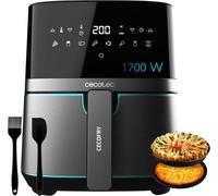 Friteuse À Air Sans Huile De 5,5 L Air Fryer Cecofry Full Inoxblack 5500 Pro Avec Accessoires, 1700 W, Diététique Et Digitale, Tactile, Finitions En Acier Inox, 8 Modes, Pack D'Accessoires