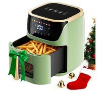 Friteuse à air sans huile ,Grande Capacité 7.4 L, Air Fryer 1500 W, 8 préprogrammes avec Fenêtre Transparente , Écran Tactile LED