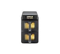 Friteuse à air Verticale 10 L avec Double Panier 5 L + 5 L, 2600 W, écran LED tactile, 10 Programmes, 80-200 °C, Fenêtre et éclairage