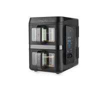 Friteuse à air verticale Salter VertiCook View, 2 tiroirs, cuisine sur 4 niveaux, capacité de 9L avec deux paniers de cuisson de 4.5L chacun. Design compact, 12 fonctions culinaires et sans PFAS