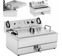 Friteuse à beignets, fish and chips et passoire, 3000 W, 16 L, 230 V