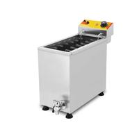 Friteuse à Corndog Professionnelle 26L - Machine Électrique Inox, Capacité 12 Bâtonnets, Idéale pour Hot-Dog Maïs & Fromage, Usage Commercial Restauration