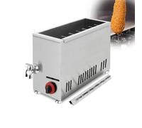 Friteuse à gaz commerciale 21 L en acier inoxydable avec 12 crochets for hot-dogs et fromages for stands de restauration et restaurants