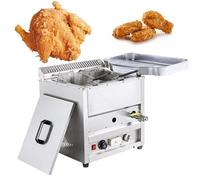 Friteuse à gaz commerciale, efficace et durable en acier inoxydable pour restaurants et cuisines