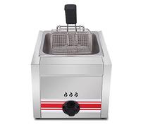 Friteuse à gaz commerciale en acier inoxydable 10 L, 20 L, 30 L, puissance de feu réglable pour frites, beignets, poisson, panier et couvercle amovibles, antiadhésif, facile à nettoyer (gaz natur