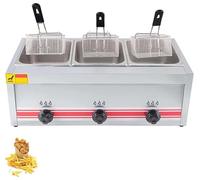 Friteuse à gaz de comptoir avec panier pour usage commercial - Idéal pour les restaurants et la cuisine en plein air