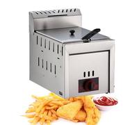 Friteuse à gaz de grande capacité de 6 L, en acier inoxydable, puissance de feu réglable, facile à nettoyer, pour frites, maison, cuisine, restaurant