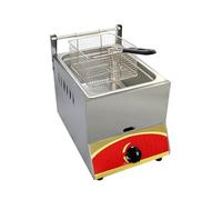 Friteuse à gaz en acier inoxydable - Grande capacité, facile à nettoyer, panier et couvercle amovibles, puissance de feu réglable - Friteuse commerciale