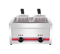 Friteuse à gaz en acier inoxydable réglable pour frites beignets poisson | Friteuse à gaz en acier inoxydable avec puissance de feu réglable, idéale pour les frites, les beignets et le poisson