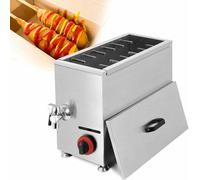 Friteuse à gaz professionnelle 21 L en acier inoxydable for hot-dogs fromage coréen avec 12 crochets for snacks restaurants