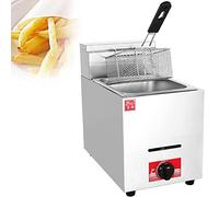 Friteuse À Gaz Professionnelle, Friteuse De Table En Acier Inoxydable Pour Restaurants, Cuisinière Extérieure, Idéale Pour Le Poulet Et Le Poisson Frits, Conception À Double Cylindre, Friteuse À Cuve