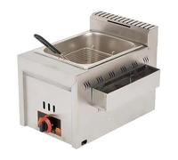 Friteuse à Gaz Professionnelle, Régulateur Basse Pression, Panier Amovible, Friteuse Commerciale en Acier Inoxydable pour Cuisine Commerciale ou Food Truck (8L)