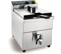 Friteuse à induction Buffalo 7,5 L - 3 kW, panier et couvercle, robinet de vidange